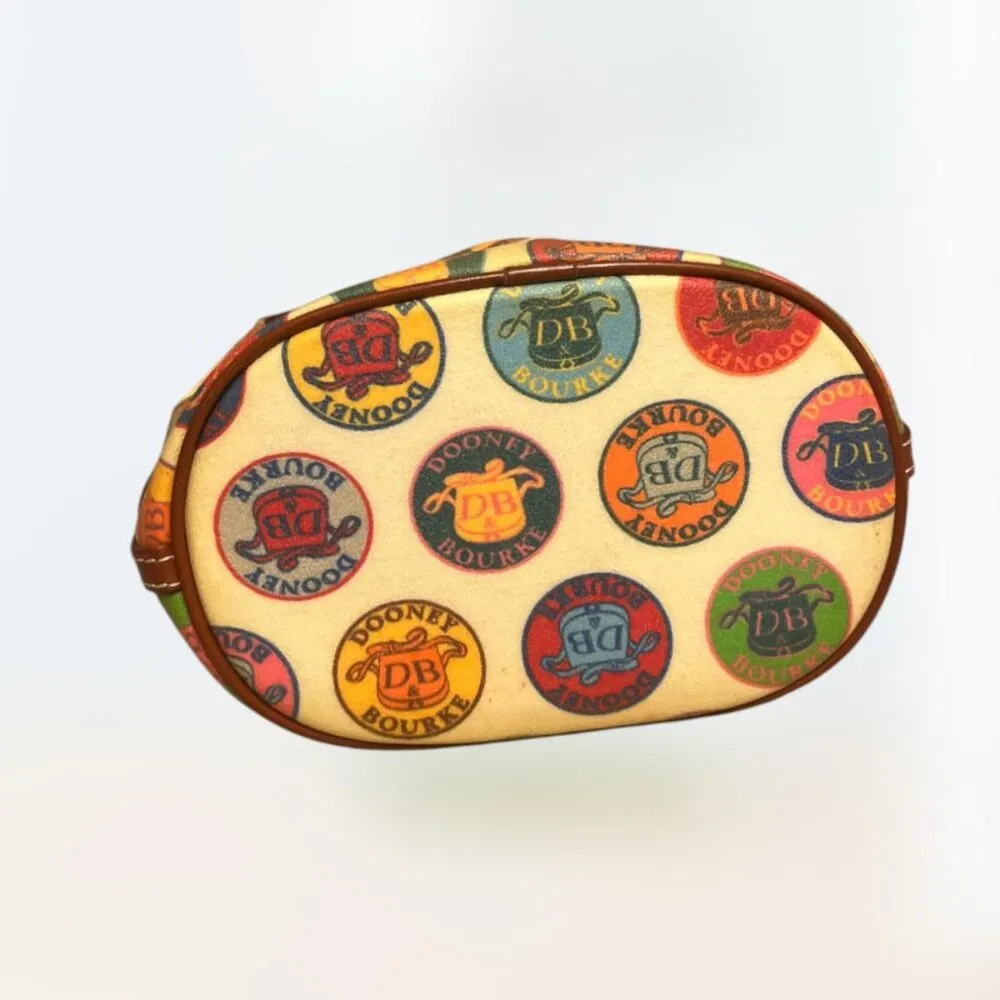 Dooney & Bourke  Vintage Medallion Coated Canvas Small Shoulder Bag Heart Charm - Image 7