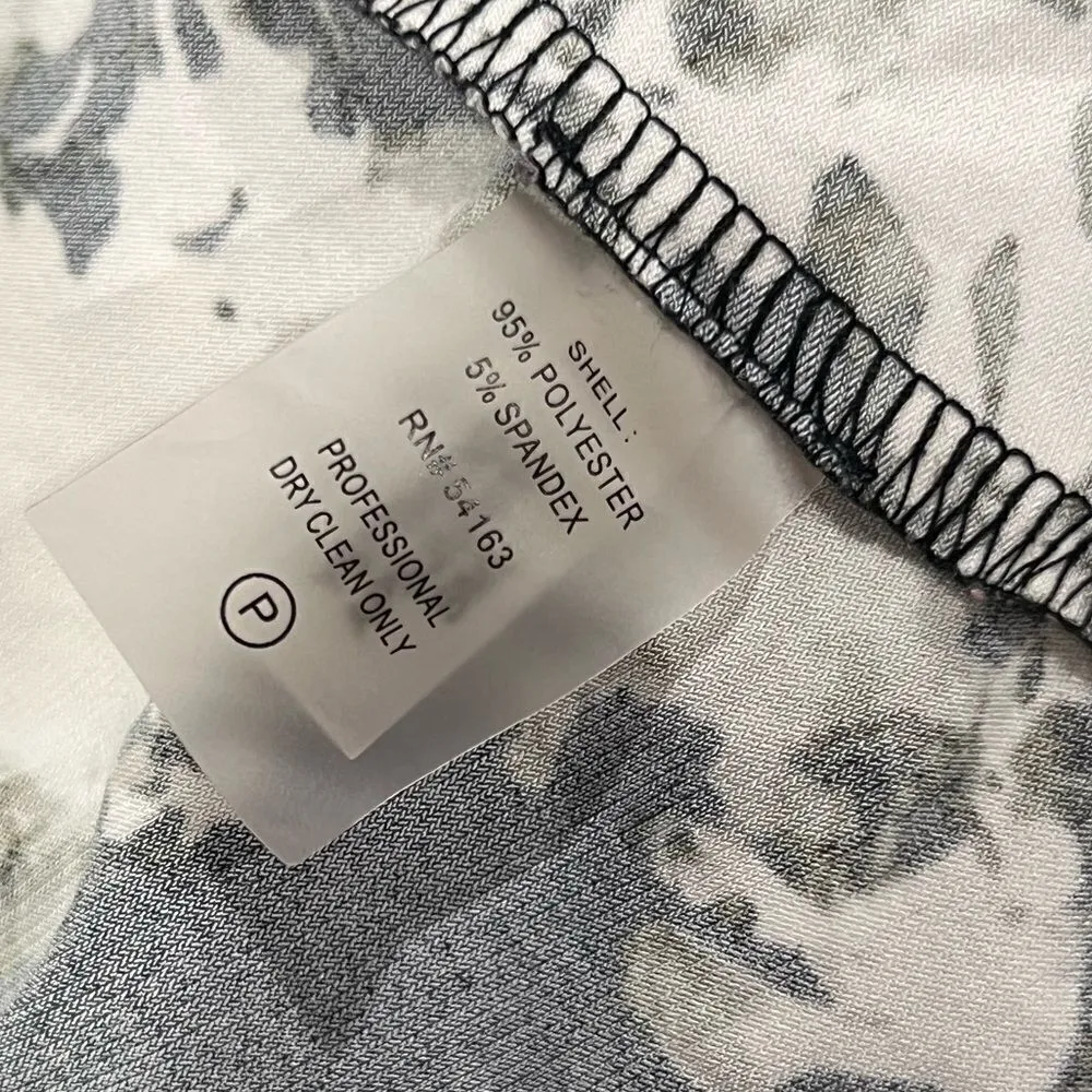 Marc New York Andrew Marc Floral Draped Neck Blouse Women’s Medium - Image 2