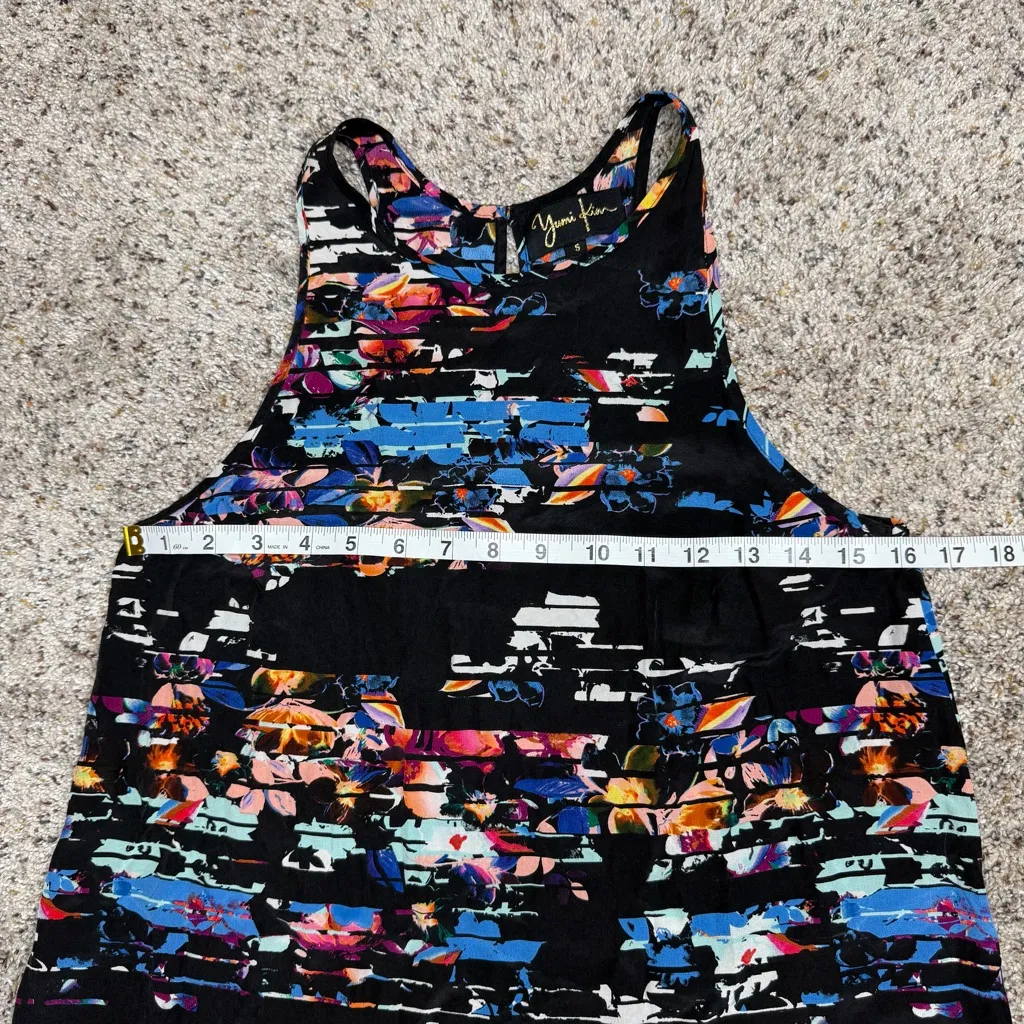 Yumi Kim Zama 100% Silk Tank Top Small S Multicolor Floral Keyhole Sleeveless - Image 7