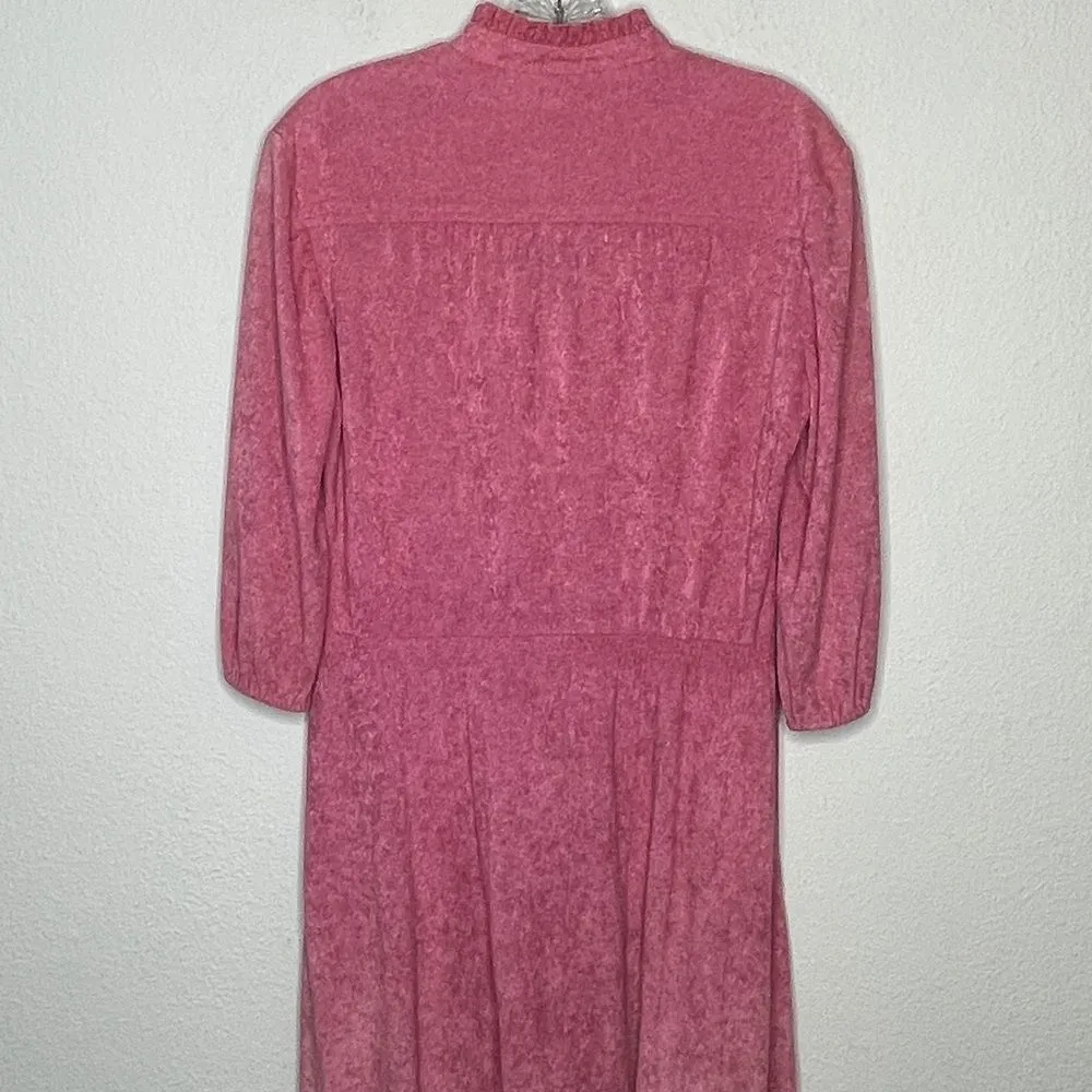 Vintage‎ Terry Cloth Dress Pink Size 12 - Image 2