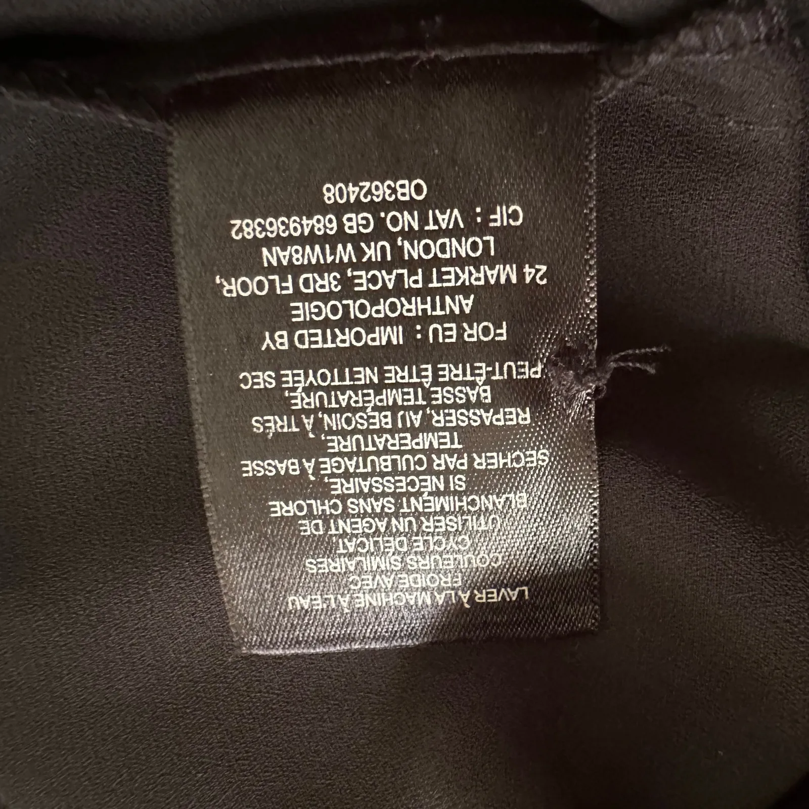 HD in Paris Anthropologie black laser cut long sleeve top size 0 - Image 9