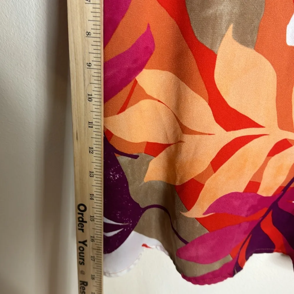 A new day ladies bite floral sheer spaghetti shirt size small - Image 6