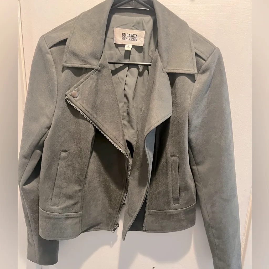 BB Dakota faux suede green/gray jacket - Image 2