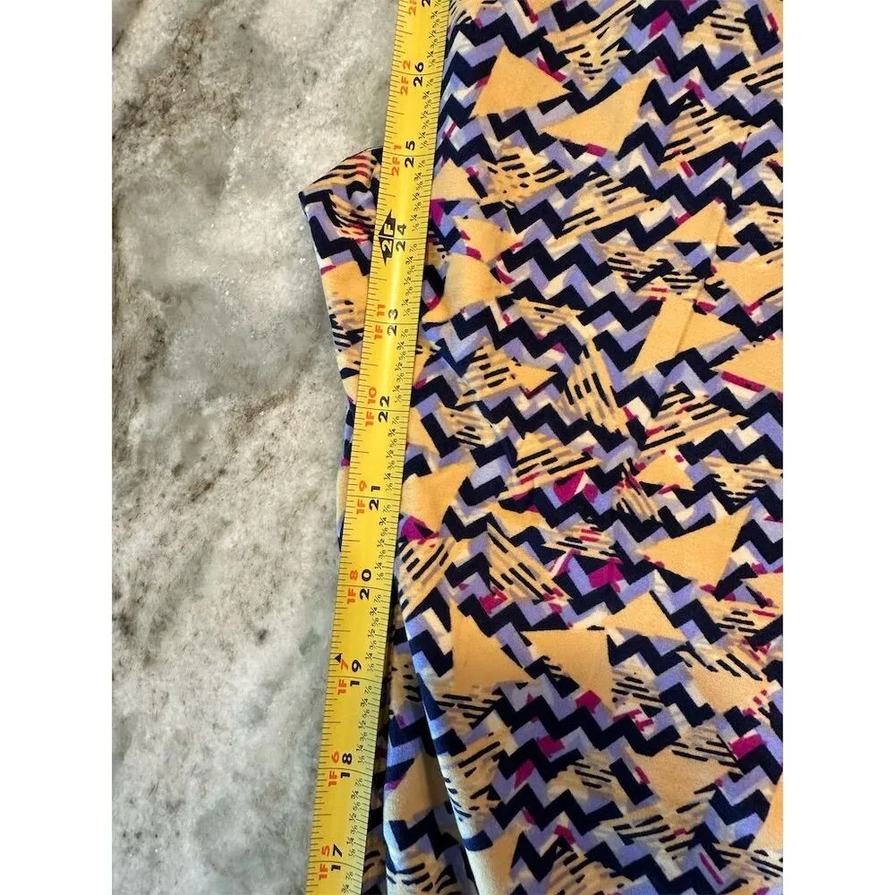 NWOT LuLaRoe Women's One Size Geometric Print Leggings Multicolor Casual - Image 3