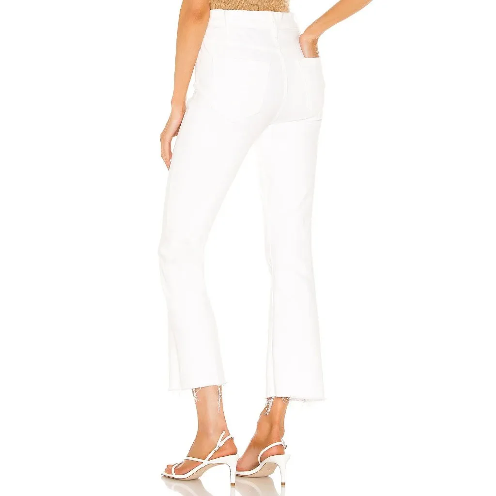 NWT Mother Hustler Ankle Fray in Fairest Of Them All White Stretch Crop Jeans 26 - Image 4