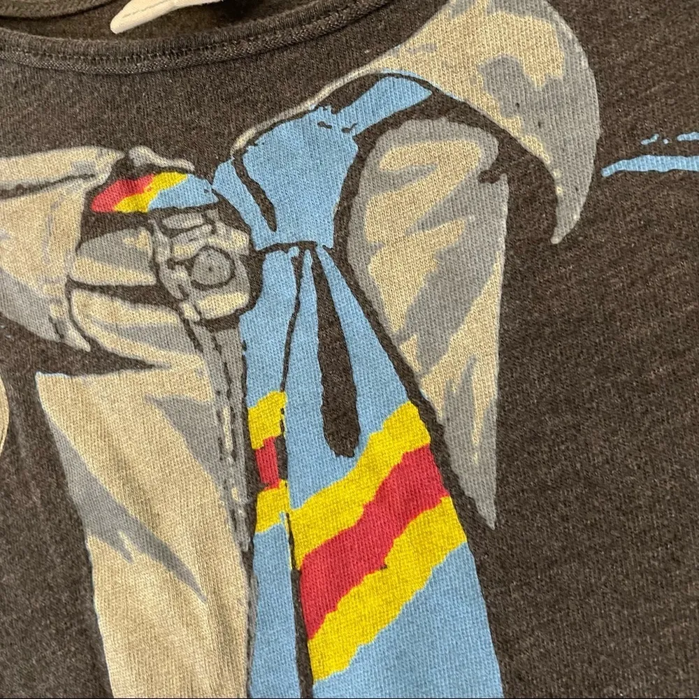 AC/DC Junk food clothing women’s shirt dress gray comfortable sheath band shirt Black Size L - Image 5