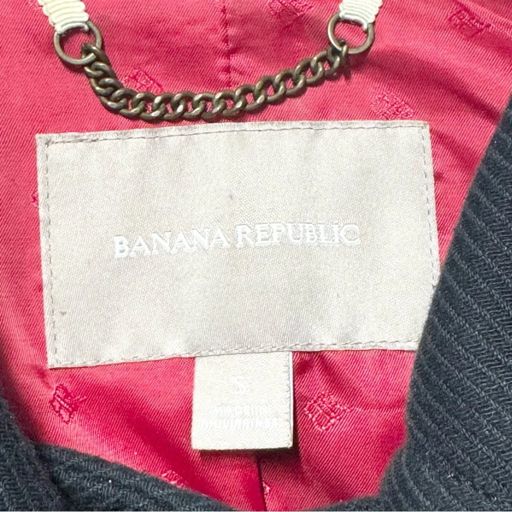 BANANA REPUBLIC WOMEN'S MINI PEACOAT NAVY WITH GOLD BUTTONS Small - Image 5