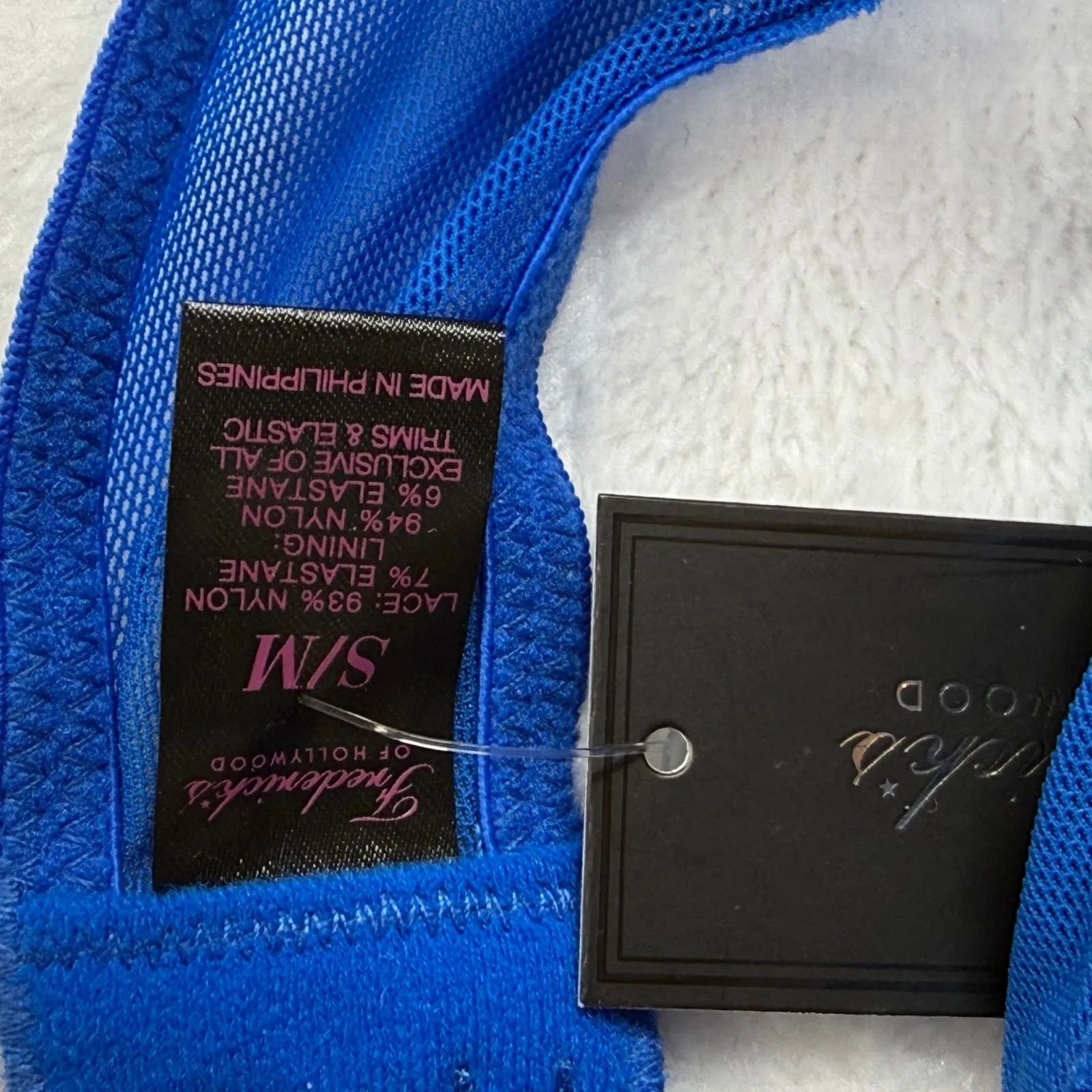 NWT Fredericks of Hollywood Jessica Garter Belt Royal Blue Lace S M Size undefined - Image 3