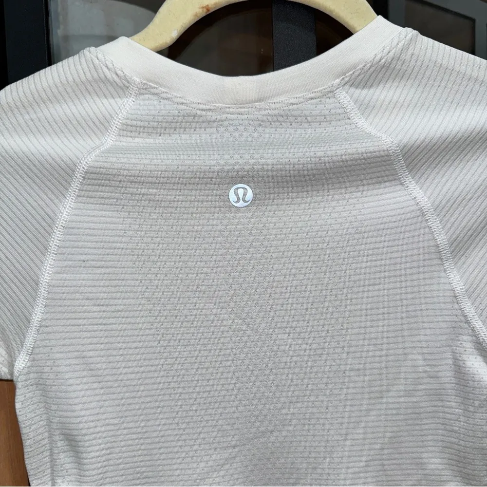 Lululemon Swiftly Tech Long Sleeve Shirt 2.0 Race Length tee white waist top - Image 4
