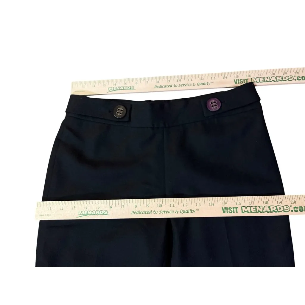 Tory Burch Pants Womens 8 Used Black Wool Lined Wide Leg Career Classic - Image 9