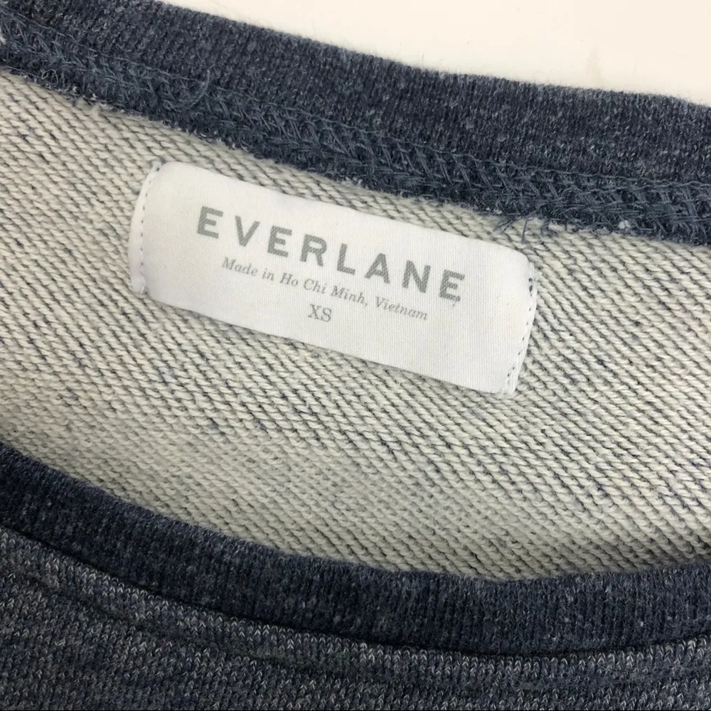 Everlane The Crew Sweatshirt: Marled Navy Blue - Image 11