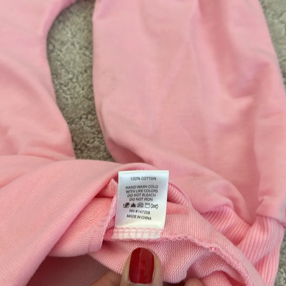 Simply southern “Smile” graphic long sleeve appliqué pink Stoney clover tee - Image 5