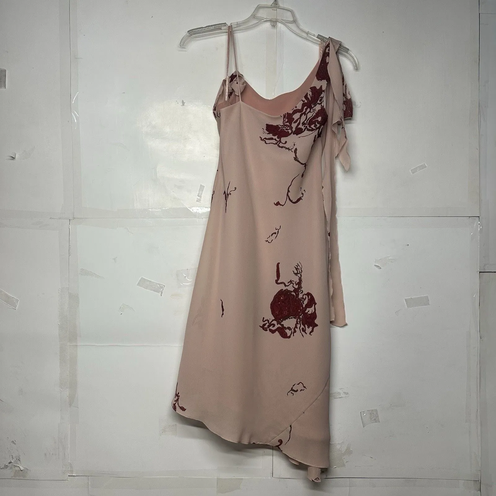 New York & Company Womens Size 8 Blush Pink Floral Asymmetrical Dress NWT - Image 6