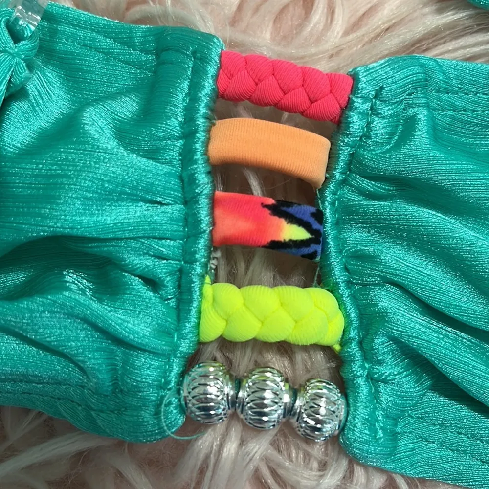 Bikini Top Mint Green Womens Medium 7 9 - Image 9