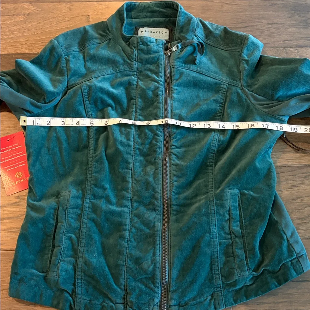 NWT Marrakech Pine Velvet Harlow Jacket Sz M Green Size M - Image 10