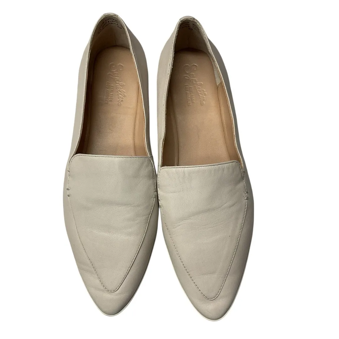 Seychelles Women's Pointed Toe Leather Casual Slip On Flat Shoes Cream Size 10 - Image 3