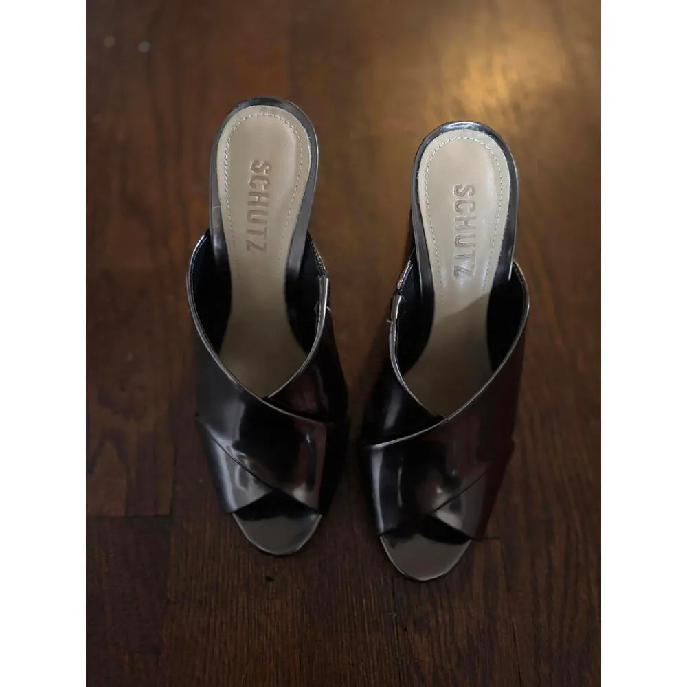 DISCOUNT SHIPPING NWT Schutz Womens Maisie Metallic High Heel Sandals - Image 3