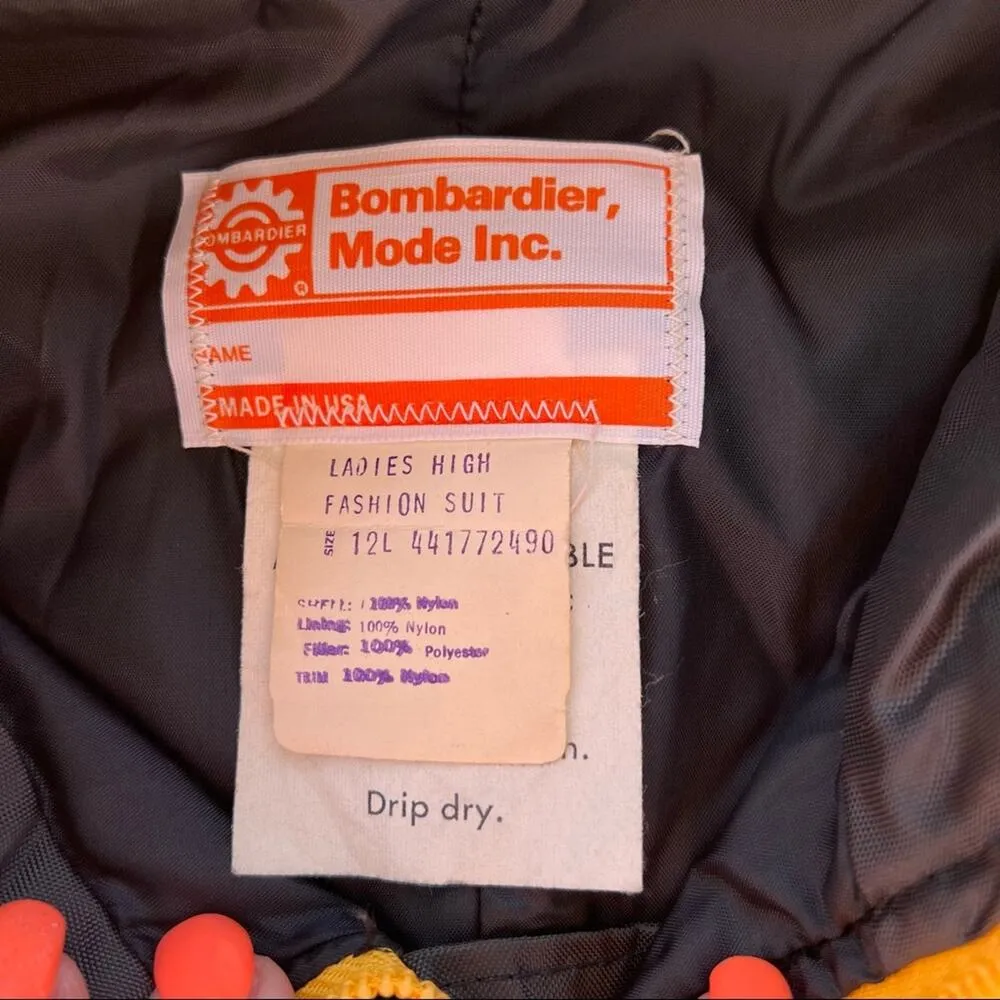 Vintage 70s Bombardier Mode Inc Ladies High Fashion Suit snow ski winter Black Size M - Image 4