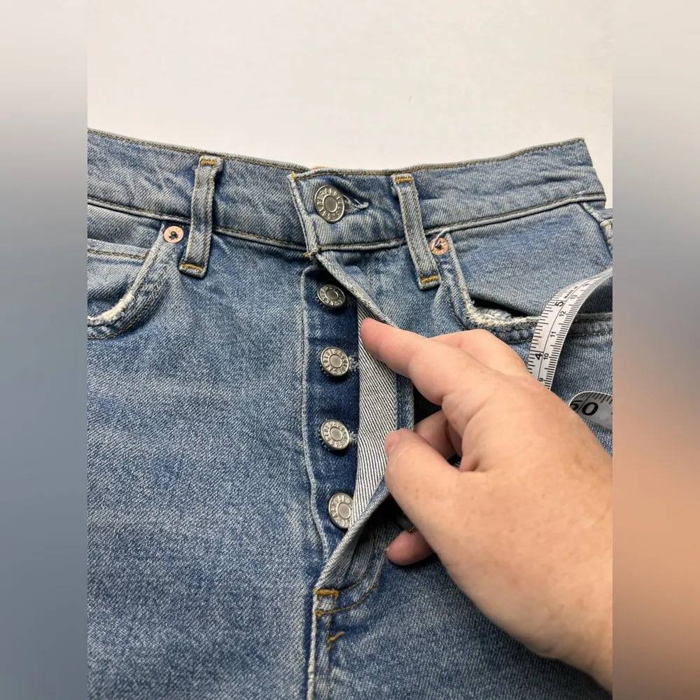 AGOLDE Riley Crop High Rise Straight Womens Size 23 Denim Blue Whiplash Jean NEW - Image 13