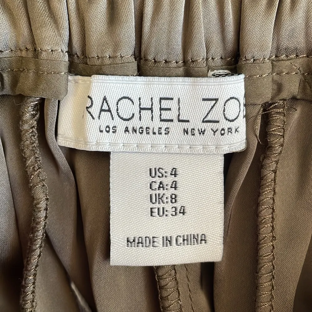 Rachel Zoe Brown Satin Pull On Pants - Image 4