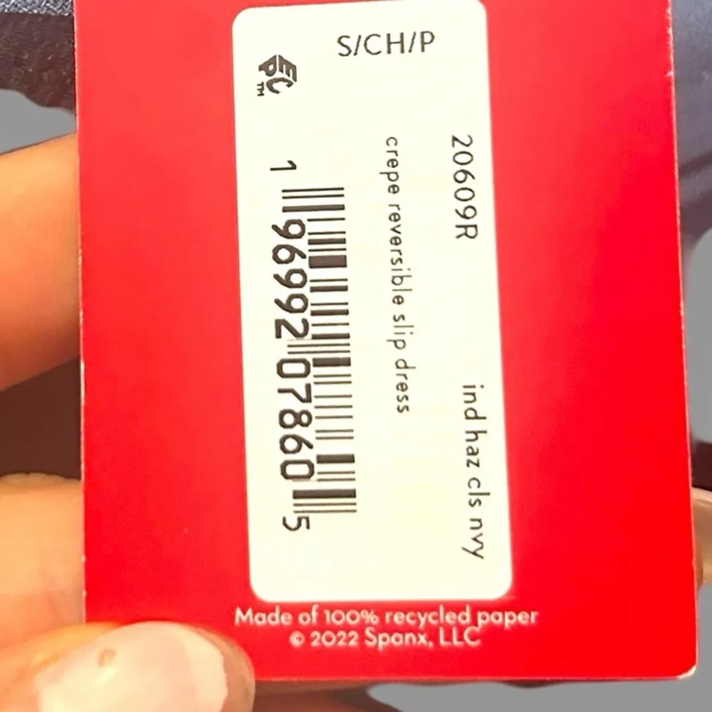 SPANX Carefree Crepe Reversible Slip Dress Indigo Haze Classic Navy NWT size S - Image 14