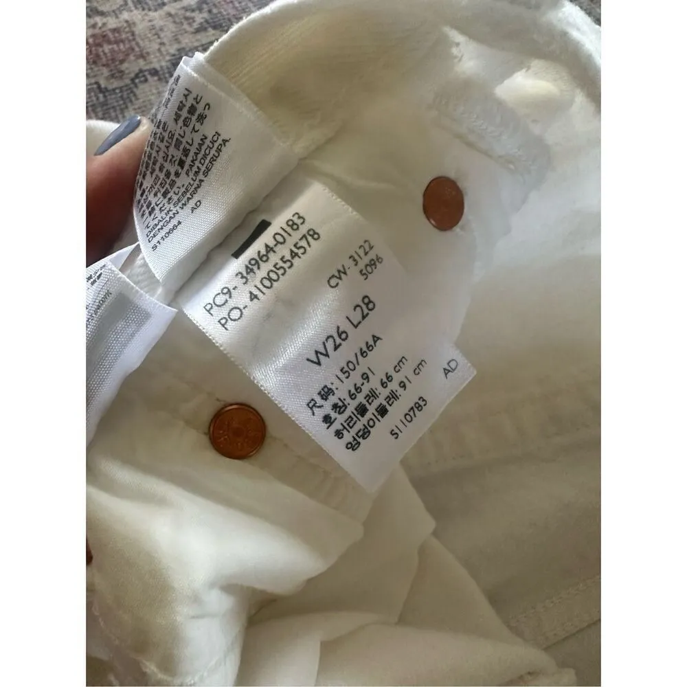 Levi’s 501 Straight Leg Jeans - White - 26 - Image 11