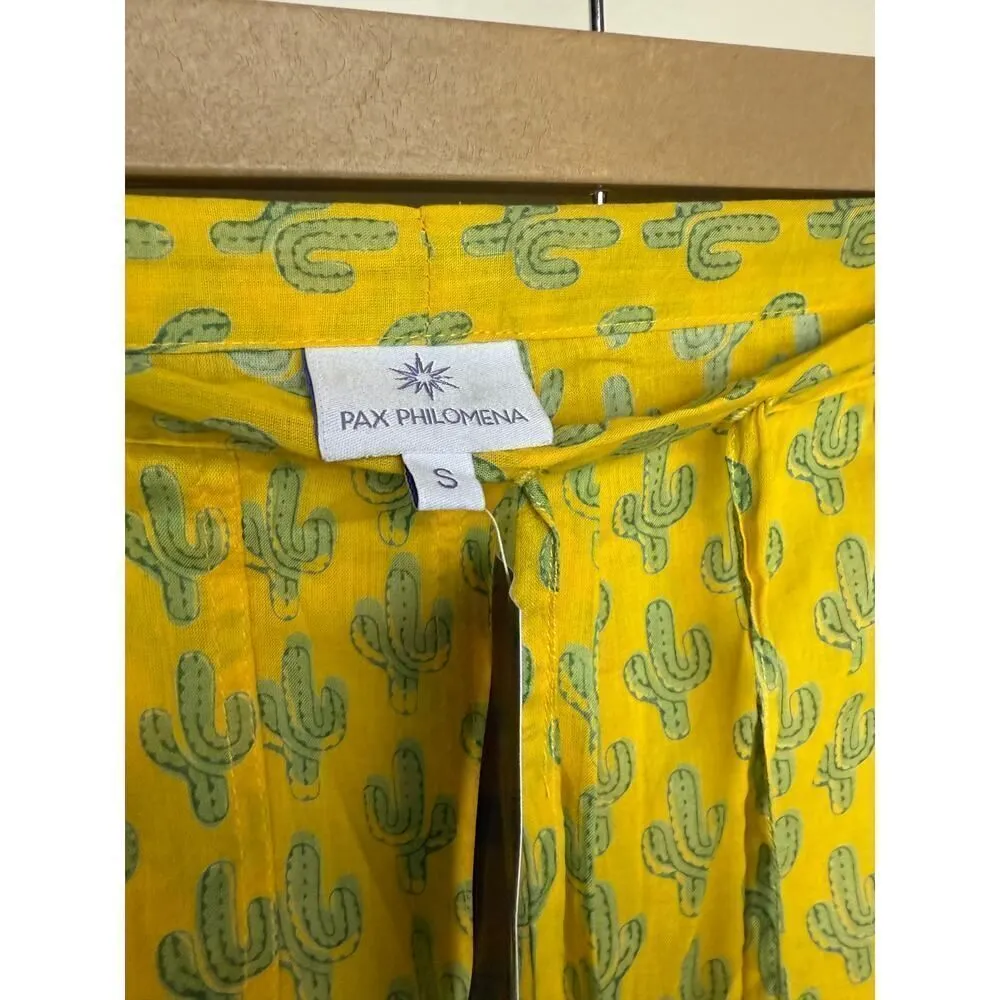 Pax Philomena Marigold Prickly Pax Cactus Lounge Pants NWT Sz. S Yellow - Image 5