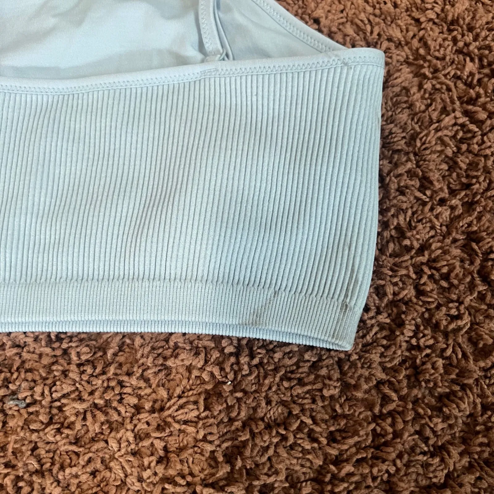 Aerie One Shoulder Ribbed Tank‎ Top Sleeveless Crop Top Casual Blue Medium NWT - Image 7