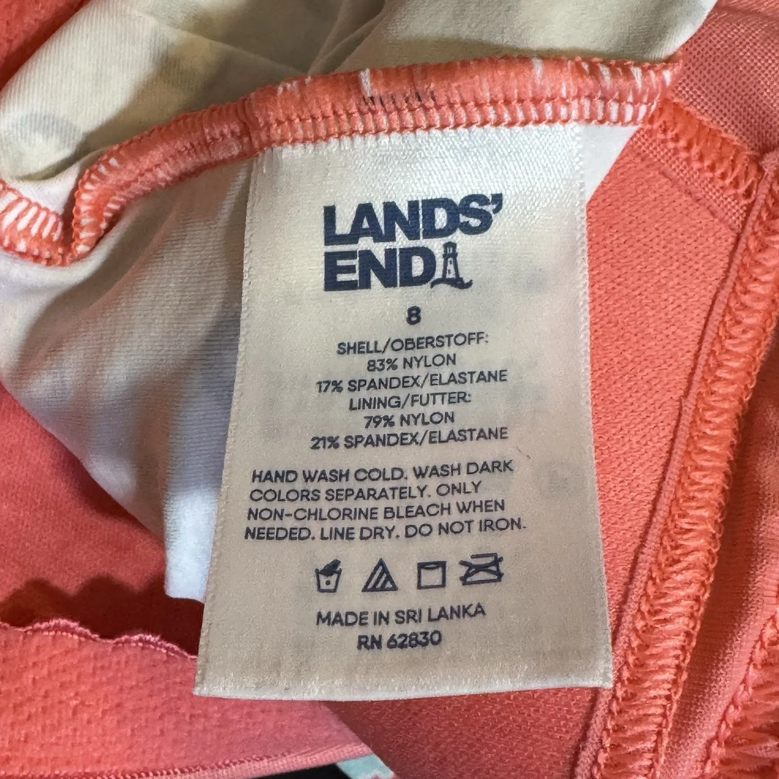 Land’s End Swimsuit Top Built In Bra Tankini Floral Women 8 Resort Wear Cruiise - Image 7