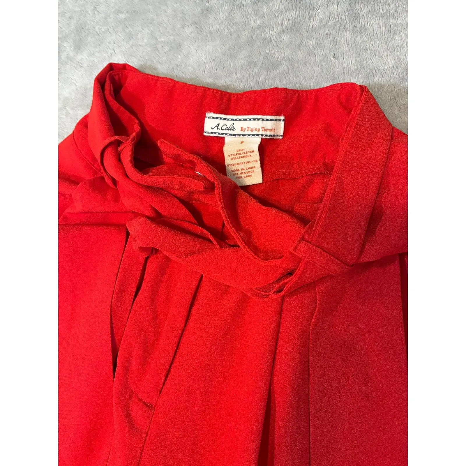 A. Calin  Flying Tomato Pleated Wide Leg Work Slacks - Image 3