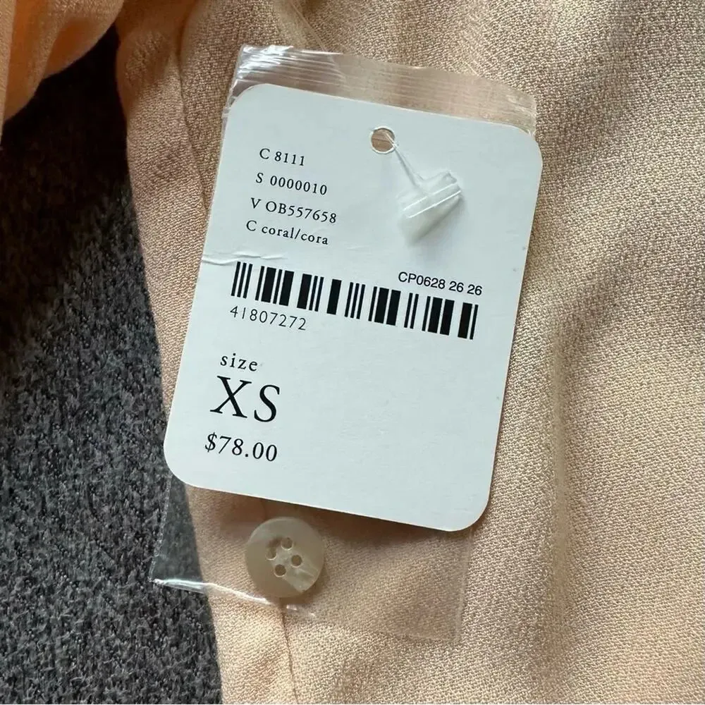 Free People Button Down V Neck Bell Sleeve Top XS NWT - Image 3