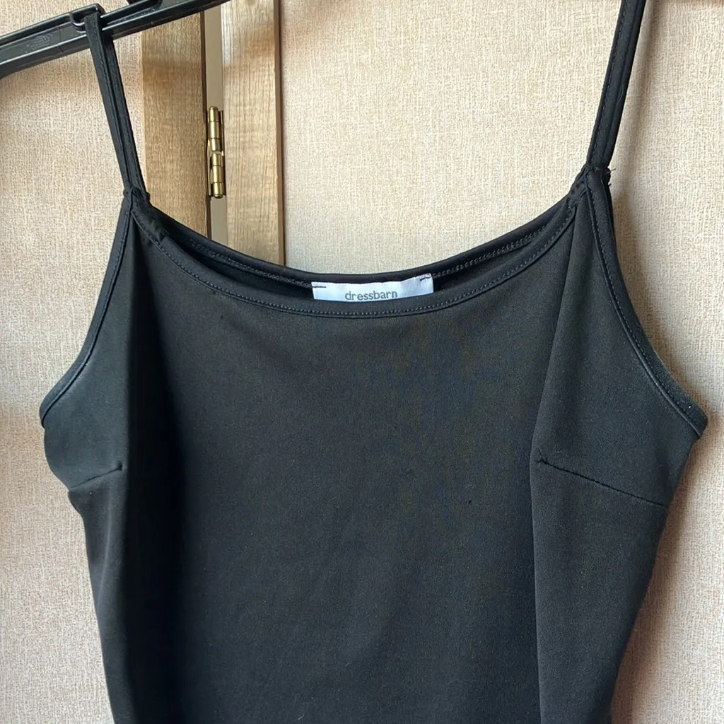 Dressbarn Blue and Black Floral Blouse with cami small - Image 7