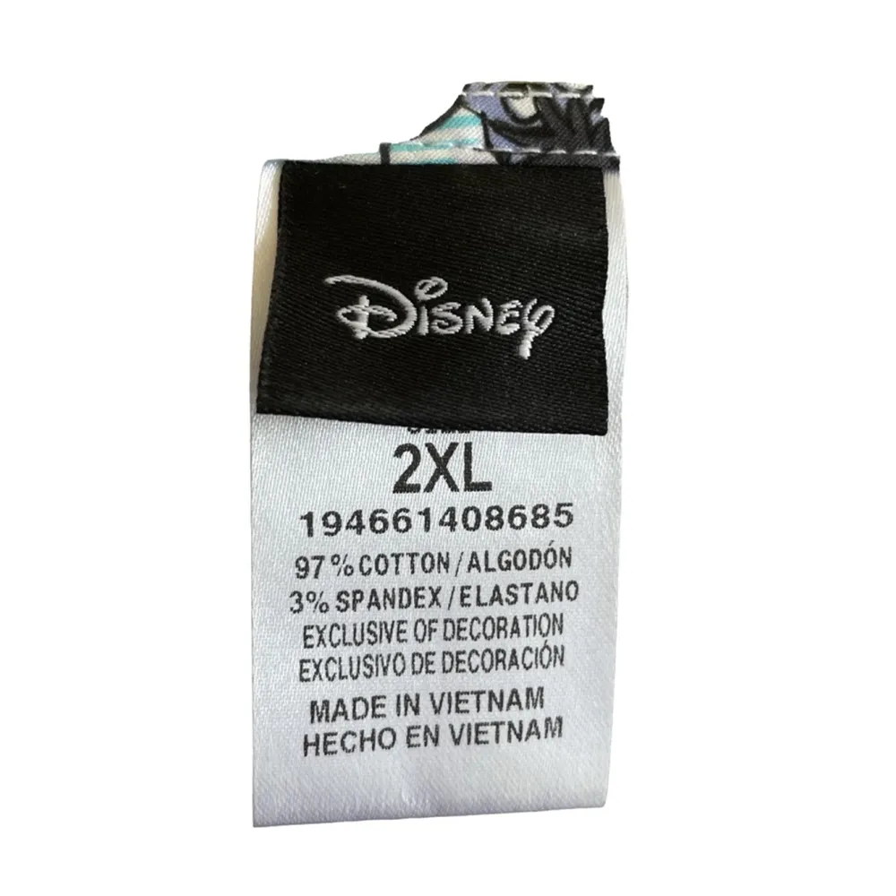 Women's Disney Eeyore Scrub Top 2XL White Blue - Image 4