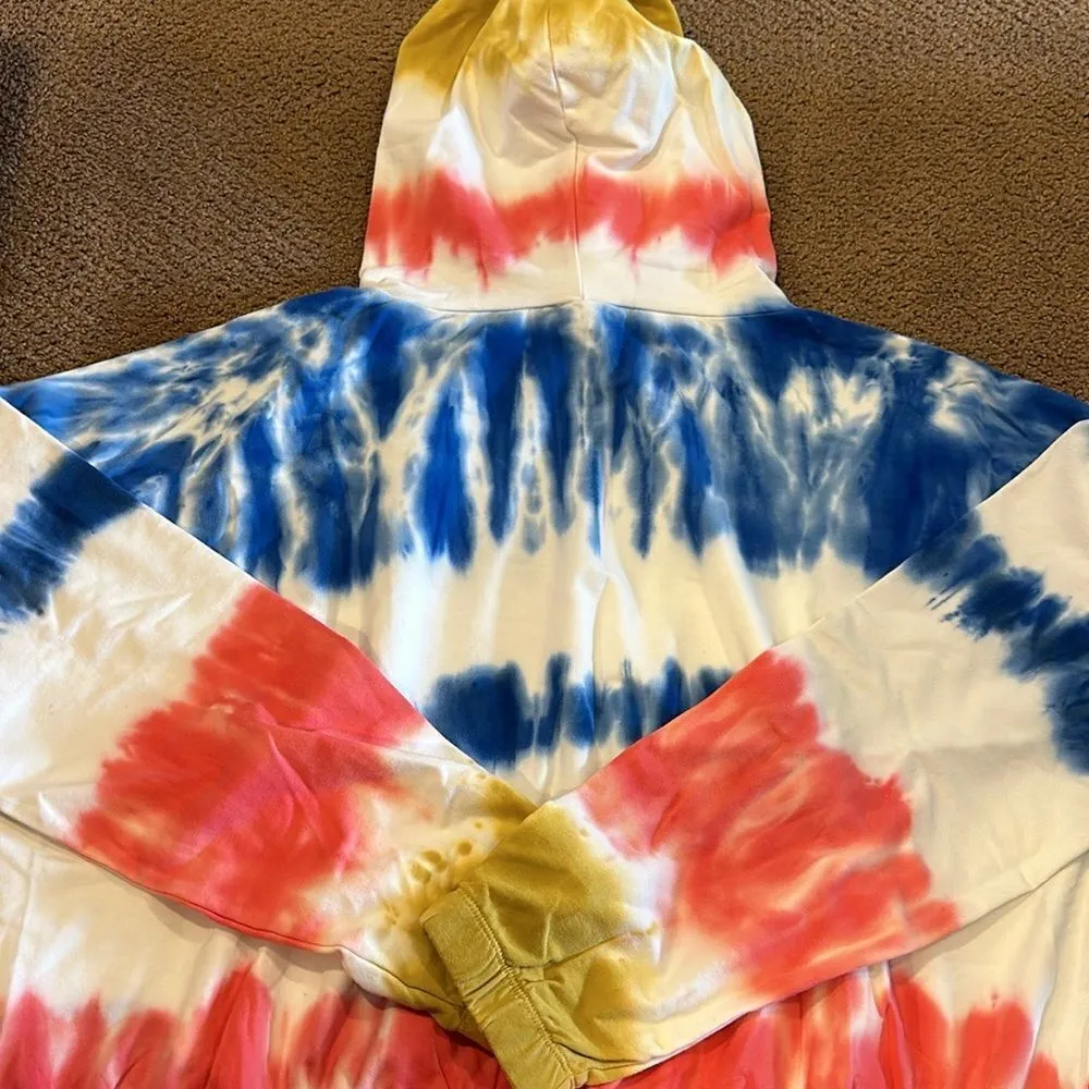Beach Riot Women’s Red, Gold & Blue Tie Dye Shorts Outfit - Size L - Image 6