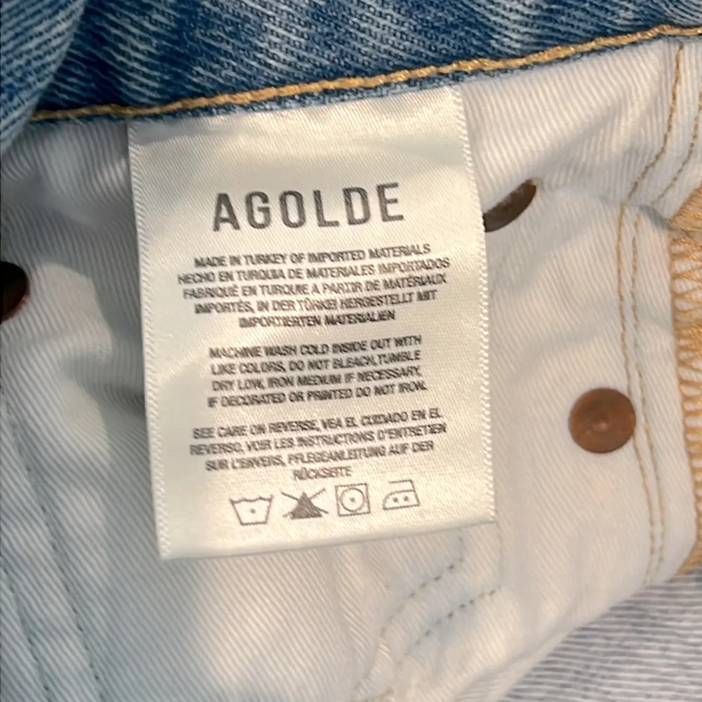 Agolde Parker Vintage Cut Off Short in Swapmeet Denim Jean Shorts Size 25 Frayed - Image 6