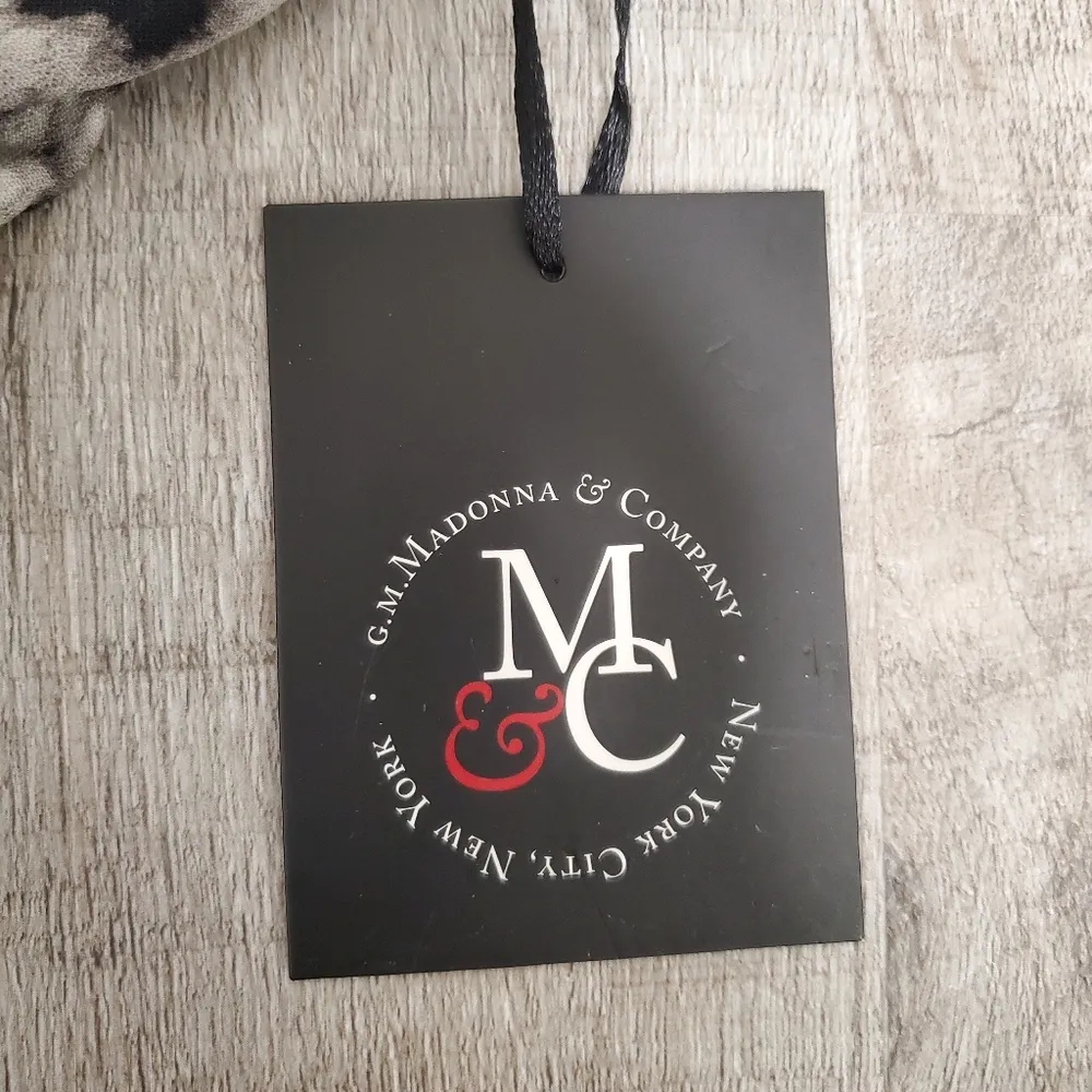 NWT G.M. Madonna and Co. Black and Grey Lace Leopard Patterned Dress Size Small - Image 4