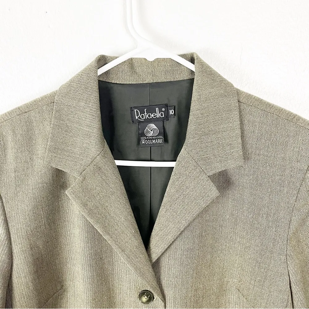 RAFAELLA 100% Pure New Wool Lined Long Sleeves Blazer, Size 10 - Image 9