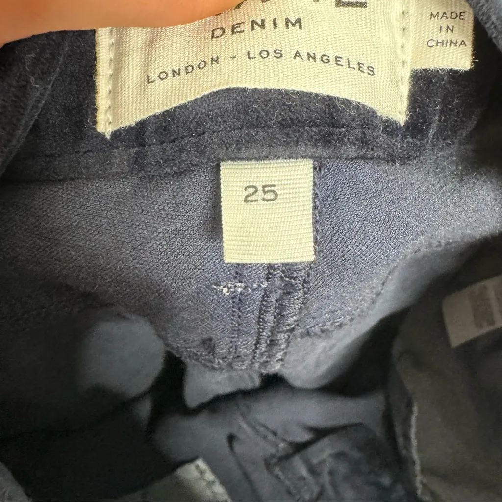 Frame Denim NWT Blue Velvet Pants Size 25 - Image 5