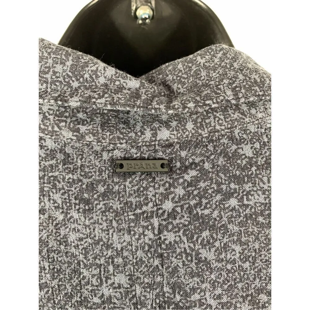 5---- PrAna High Low Tunic Top V Neck Pockets Cuffed Sleeve Size Medium - Image 7