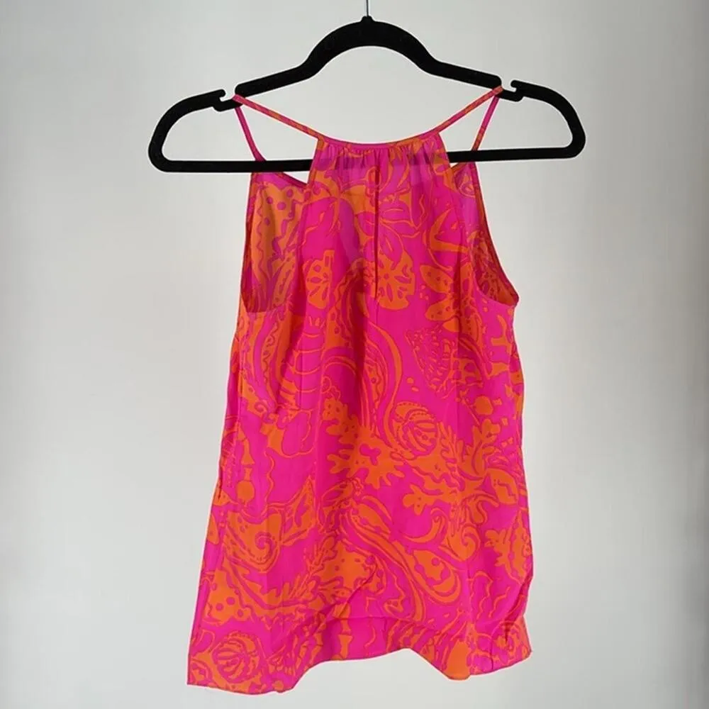 Lilly Pulitzer Pink & Orange Silk Top - XS - Image 4