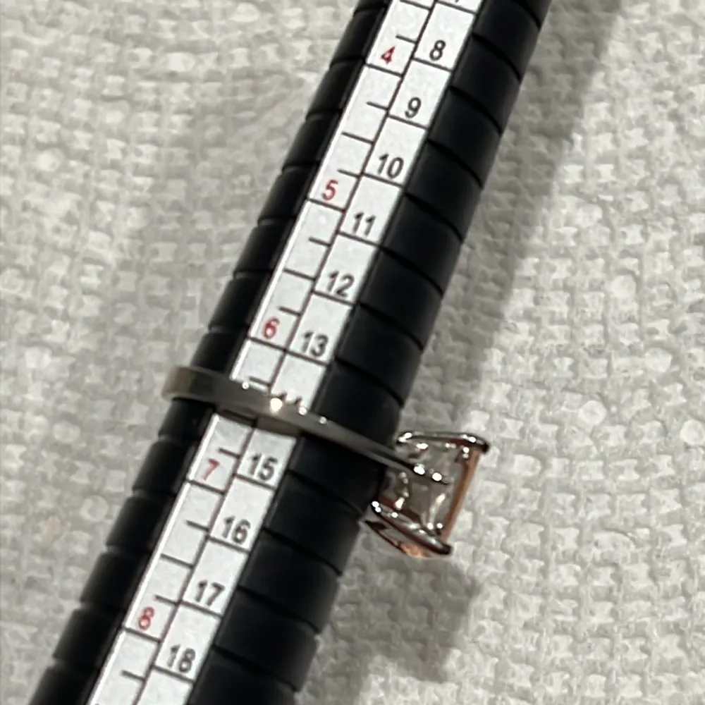 Zirconia peach color engagement ring - Image 8