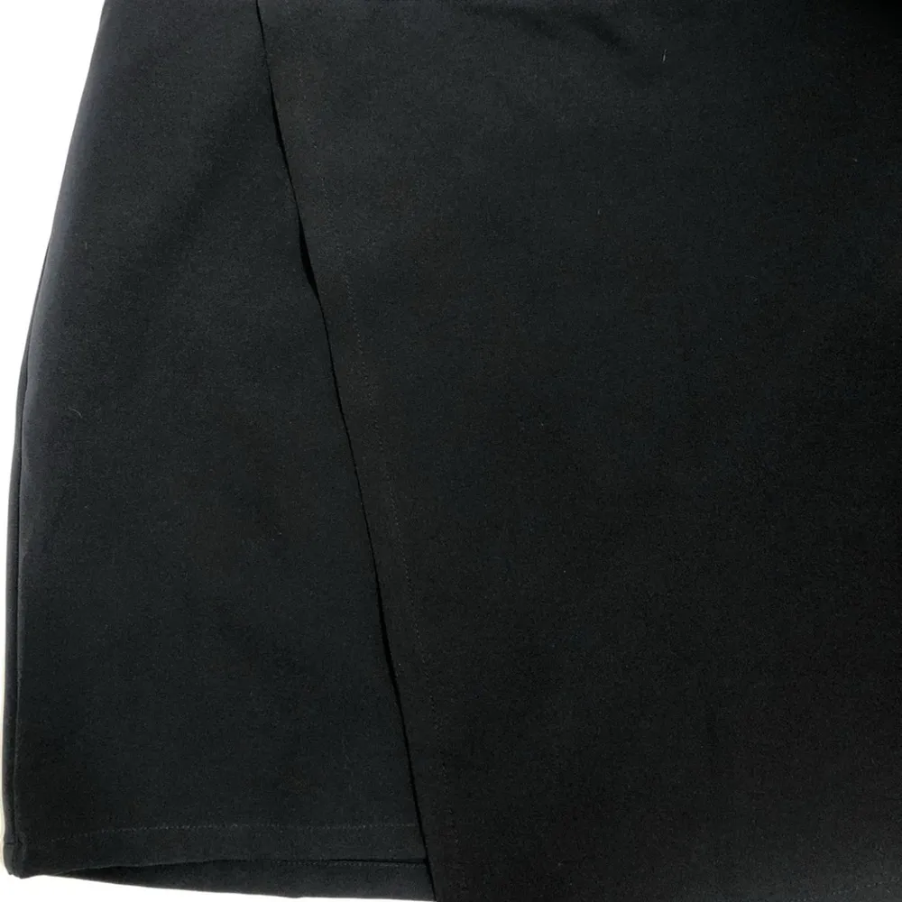 Nordstrom Black Asymmetrical Wrap Mini Skirt - Image 5