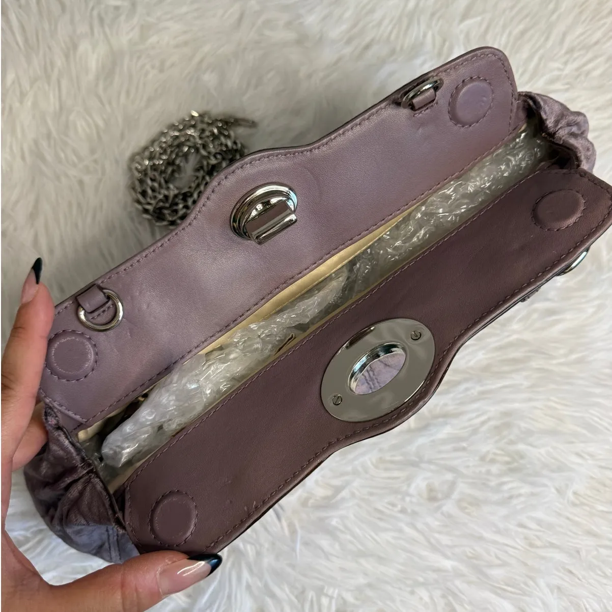 RARE y2k COACH Turnlock Garnet Mini Purse Clutch Handbag - Image 6