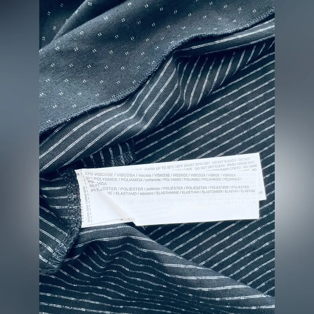 Mango suit Womens black polka dot dress v neck collar mini 3/4 sleeve XS - Image 6