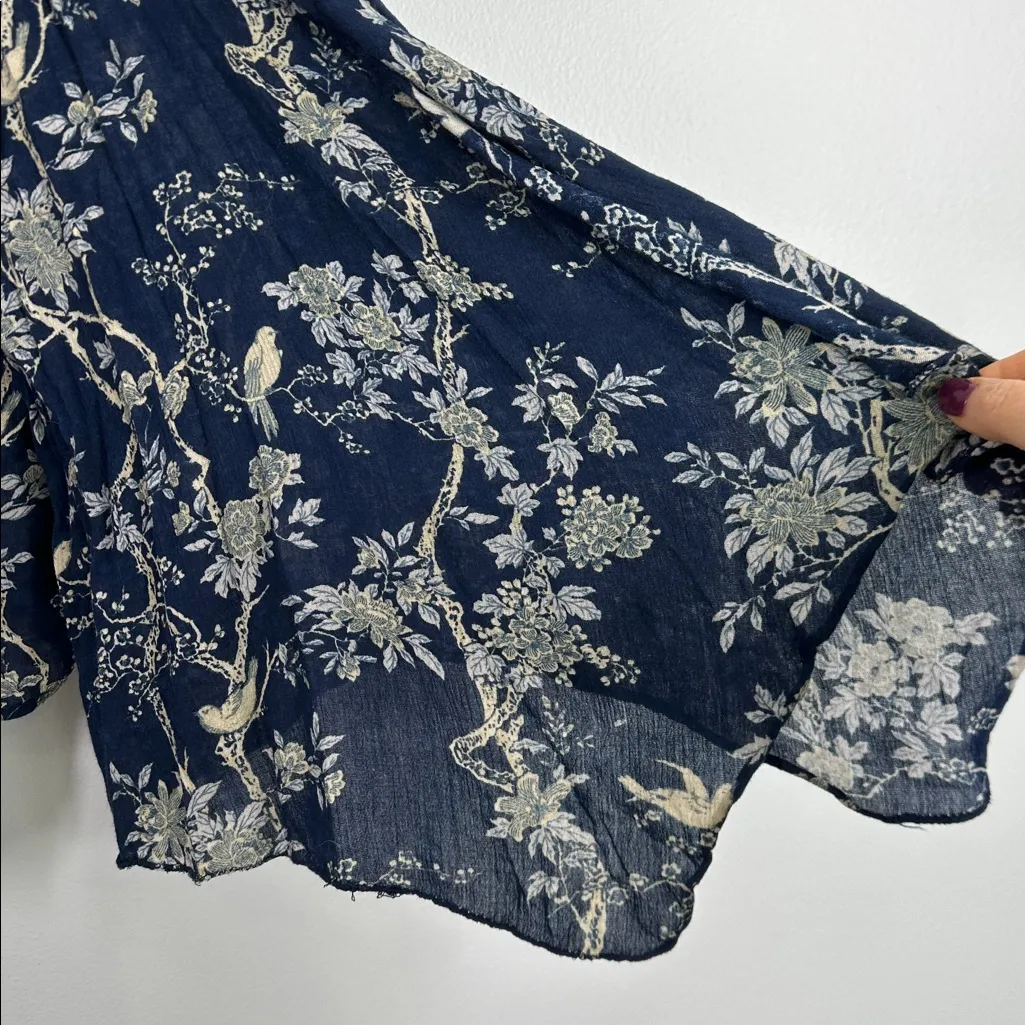Ralph Lauren Denim & Supply bohemian floral flutter sleeve blouse size small - Image 5