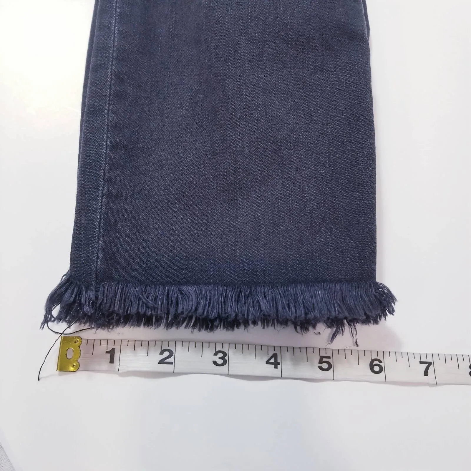 3x1 NYC Skinny Jeans Black High Rise Frayed Hem Denim - Image 7