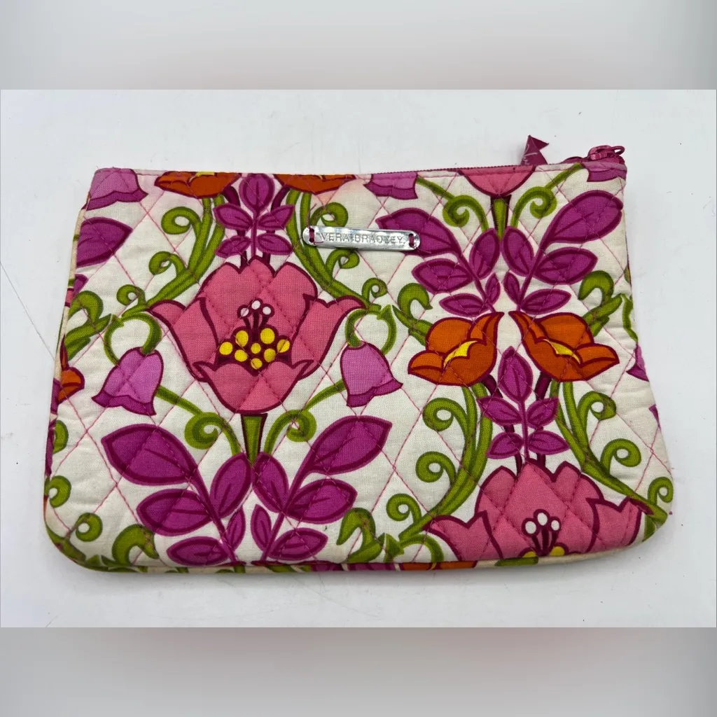 Vera Bradley Small Quilted Cosmetic Travel Bag Retired Lilli Bell Pattern - Image 3