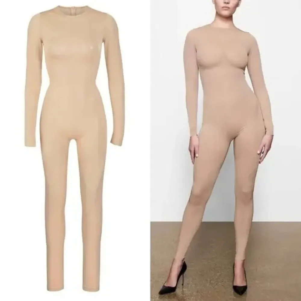 SKIMS sheer Sculpt Catsuit Long sleeve full bodysuit, Size XX-Small, $120 - Image 2