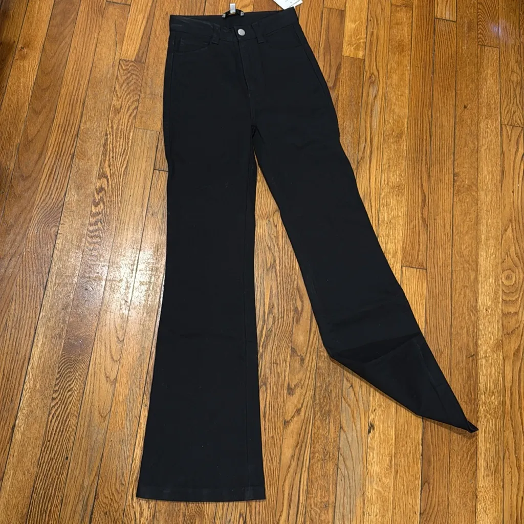 nwt Stockholm atelier & Other Stories Black Flared denim skinny jeans size 0 - Image 2