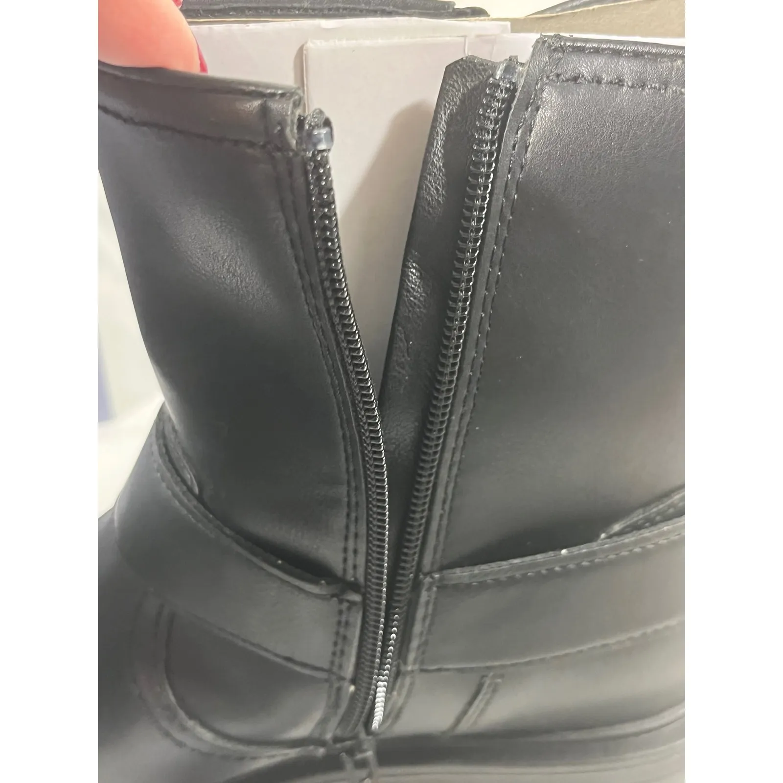 Universal Thread Womens Black Moto Buckle Booties Memory Foam Combat Size 7.5 - Image 7